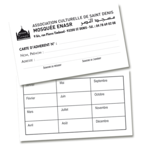 Carte adhérent